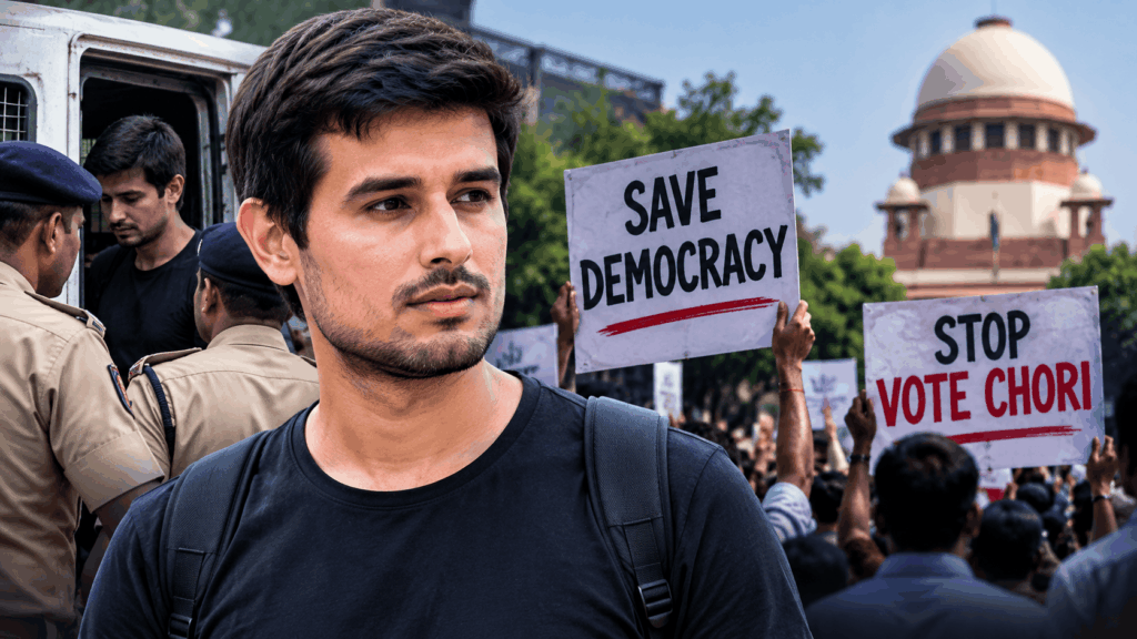 Dhruv Rathee detained ahead of the CJP protest in Delhi