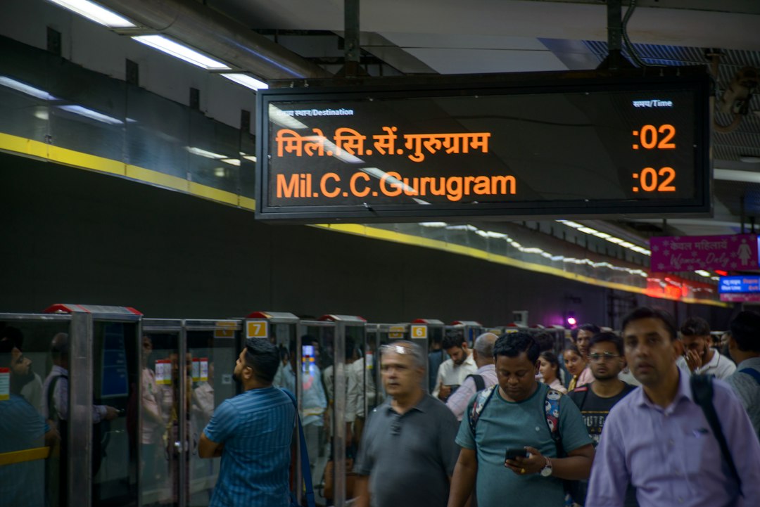 Delhi Metro commuters and stations in the capital
