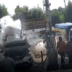 CNG Car explodes in Gujarat