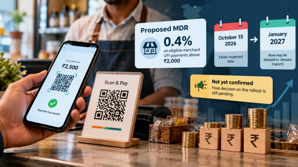 UPI MDR Rollout May Be Delayed to January 2027: What the ₹2,000 Fee Means